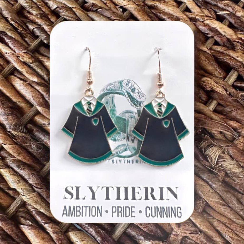New Handmade Slytherin House Robes Harry Potter Dangle Earrings 15$